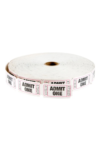 [MCTICKWH] Admission Roll Tickets WHITE #18-613