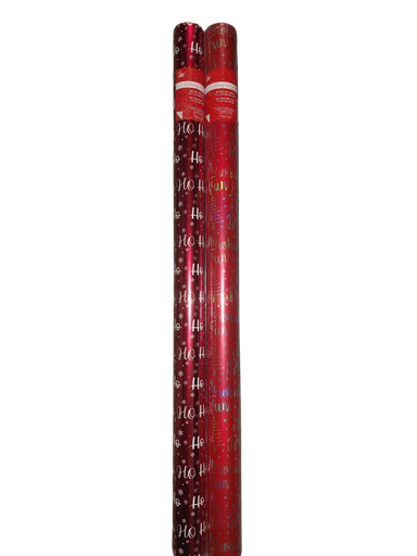 [EX2530A50] XMAS Gift Foil Wrap 25ft Roll Red/White/Silver #CW2530A50 