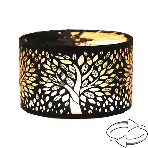[WOAR2072] Carousel Shade TREE OF LIFE Blk & Gold 13cm
