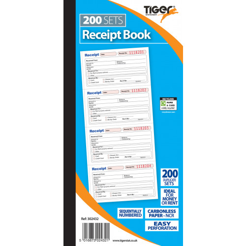 [TS302432] Receipt Book 4UP Carbonless 200s