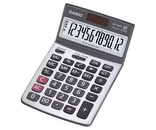 [KTAX120S] Casio Desktop 12 Digit Tilt Display #AX-120ST Calculator