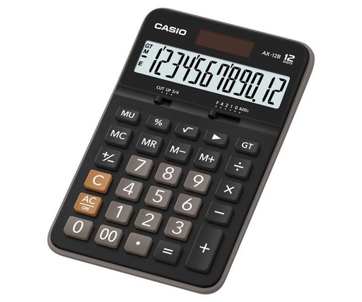[KTAX12B] Casio Desktop 12 Digit Black #AX-12B Calc.