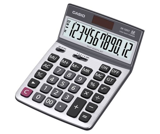 [KTDX120S] Casio Desktop 12 Digit Tilt Display Silver #DX-120ST Calc.