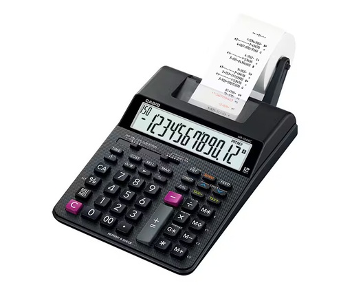 [KTHR100R] Casio Printing 2 Col 12 Digit w/Adapter #HR-100RC Black Calc.