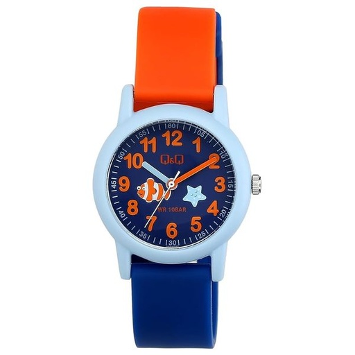 [KTVS49J007Y] Q&Q #VS49J007Y (Fish) Blue Strap Kids Watch