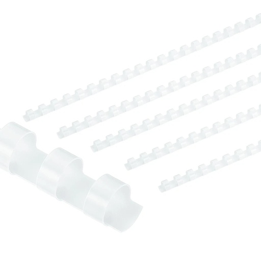 [YAEL10WH] Binding Element 10mm (3/8) WHITE 21 Rings - (100/bx)