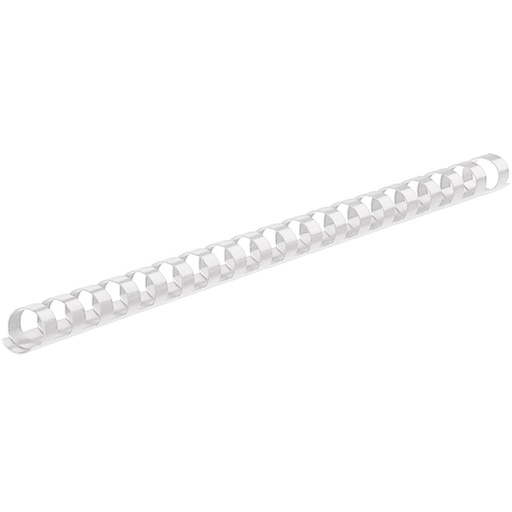 [YAEL20WH] Binding Element 20mm WHITE 3/4" 21 Rings (180shts) - (100/bx)