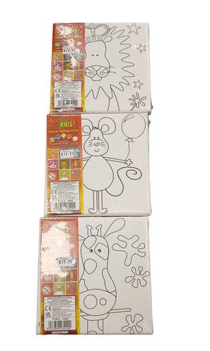 [SDCANVAN] Canvas w/Paint Set Small - Animals Mixed #TY2670 - Sale
