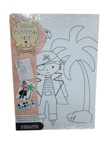 [SDCANVPI] Canvas w/Paint Set 18x25cm - Pirate - Sale