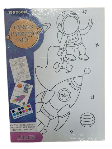 [SDCANVAS] Canvas w/Paint Set 18x25cm - Astronaut - Sale