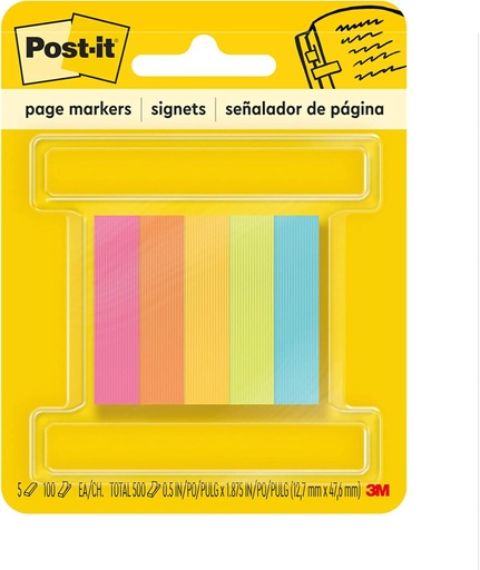 [3MPAGE] Post It Page Markers #670-5AN/58849 (5x100pk)