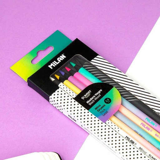 [MI522206] Milan SUNSET Colour Pencils 6's #71522206 