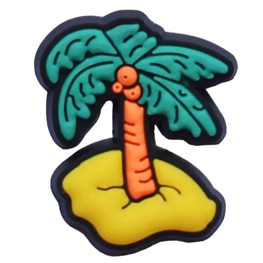 [SD1357] Croc Shoe Charms - PALM TREE ISLAND #13-57