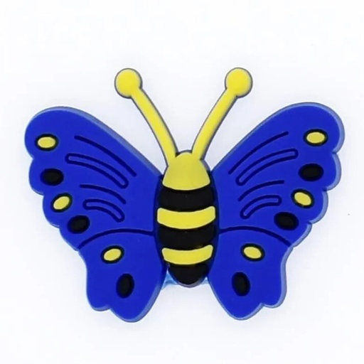 [SDBC1407] Croc Shoe Charms - BUTTERFLY BLUE SPOT #BC14-07