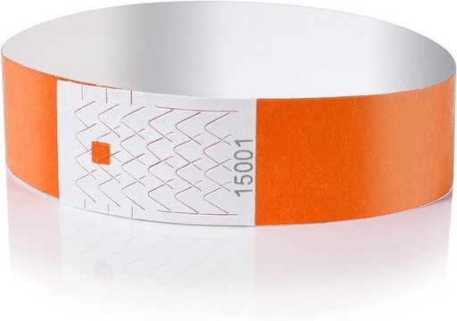 [BU85050] Wristbands 3/4 x 10" ORANGE (Sold as 100/pk)
