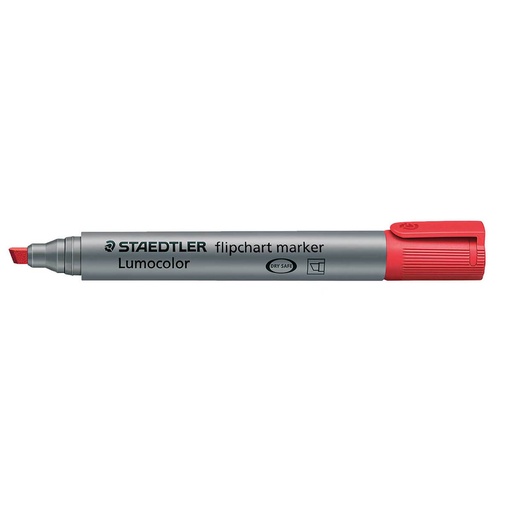 [STFLIPRD] Staedtler Flipchart RED #356B2 CHISEL Tip Marker - (10/bx)