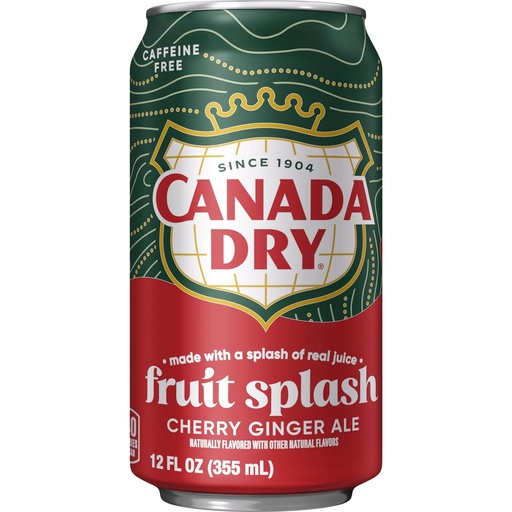 [LWCADRFS] Canada Dry CHERRY FRUIT SPLASH GINGERALE 355ml Can