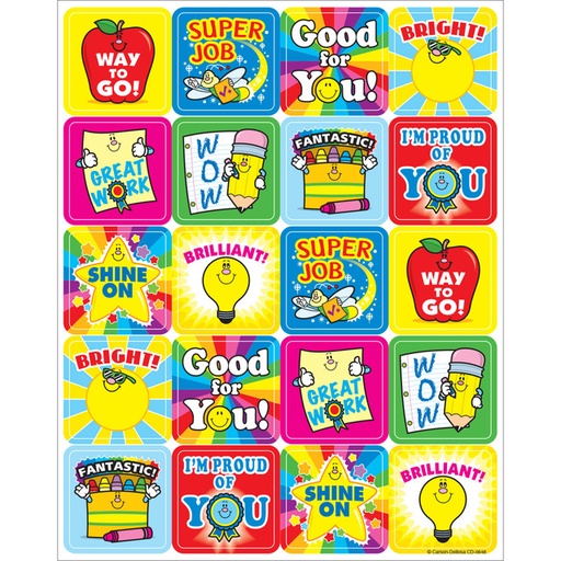[CD0648] Motivational Stickers: WINNING WORDS