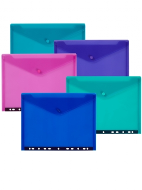 [SE15785] Snopake Polyfile Ring Binder Wallet A4 Electra Asst.