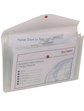 [SE14966] Snopake Polyfile Trio F/S CLEAR w/Index Tabs