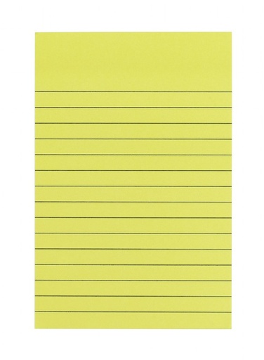 [SE15841] Snopake Sticky Lined Pad 6x4" NEON YELLOW