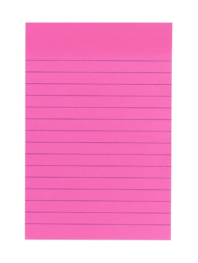 [SE15843] Snopake Sticky Lined Pad 6x4" NEON MAGENTA