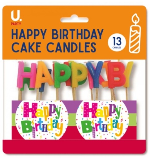 [SDP2712] UParty Happy Birthday Cake Candle #P2712