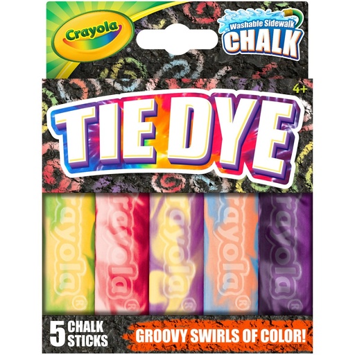 [CYSCTD5] Crayola Sidewalk Chalk #35800 TIE DYE 5s - Sale