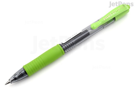 [PPG207LG] Pilot G2 LIME GREEN #BL-G27LG Gel 0.7mm Fine Pen - (12/bx)