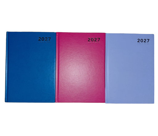 [SD3482FSC] Brights A5 Day A Page 2027 Diary (3 Colours) - (Singular) - (5/pk)