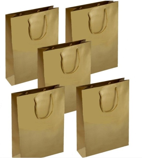 [SDBAGMGO] Gift Bag MEDIUM GOLD Matt Laminated 