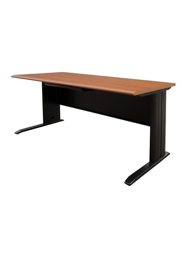 [FC8002TD] Black Metal/Woodgrain Desk 64x28"
