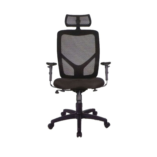 [FC5204BK] Exec. Mesh Chair BLACK V398-20 w/Head Rest