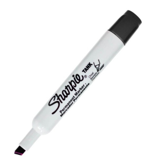[SATANKBK] Sharpie TANK Perm. BLACK #1789877 Chisel Tip Marker - (12/bx)