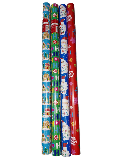 [EX3530A21] XMAS Gift Wrap 35ft Roll Brights #CW3530A21/CRW1458/59/60/61