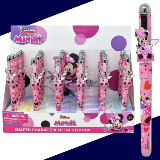 [UPPENSMM] 84872MZ* MINNIE MOUSE Shaped Metal Clip BP Pen SINGULAR -(Display 24)