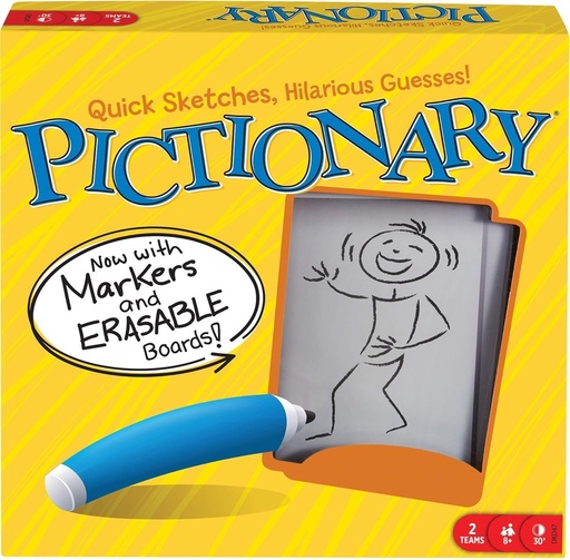 [UPPICTDP] DKD479995* Mattel DP Pictionary w/Markers & Erasable Boards