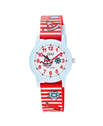 [KTV23A018VY] Q&Q #V23A-018VY (Ship) Red Strap Kids Watch