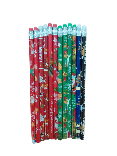[SDPENCXM] XMAS Pencils HB with Eraser #X0024NZNYR - Singular (60/pk)