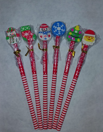 [SDPCXMTP] XMAS Pencils HB with Toppers #X002CYH7SN - Singular - (36/pk)