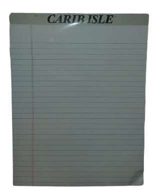 [IMBX097] CARIB ISLE Writing Pad 8 1/2x11" WHITE 80pg - (90/ctn) 