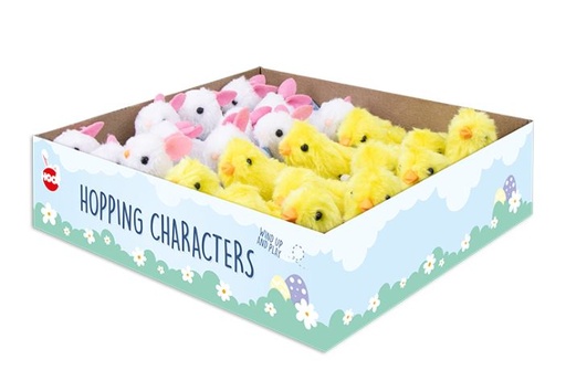 [SD374873] Easter Hopping Bunny/Chick Toy #TOY/7487 - (24/Display)