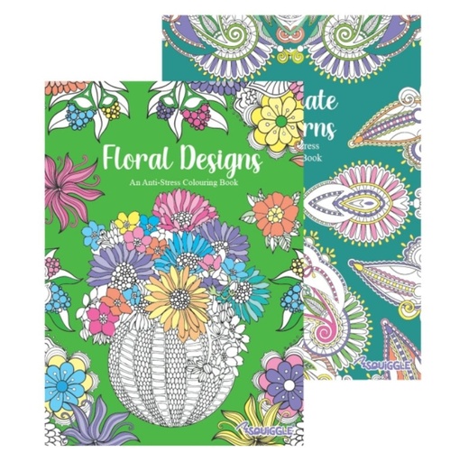 [SDP2878] Anti Stress Patterns & Floral Designs Colouring Book #P2878