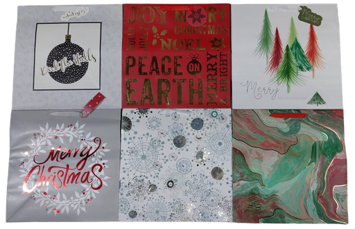 [EXTGBACD9] XMAS Jumbo Square Gift Bags - #C48JSTGBACD-9