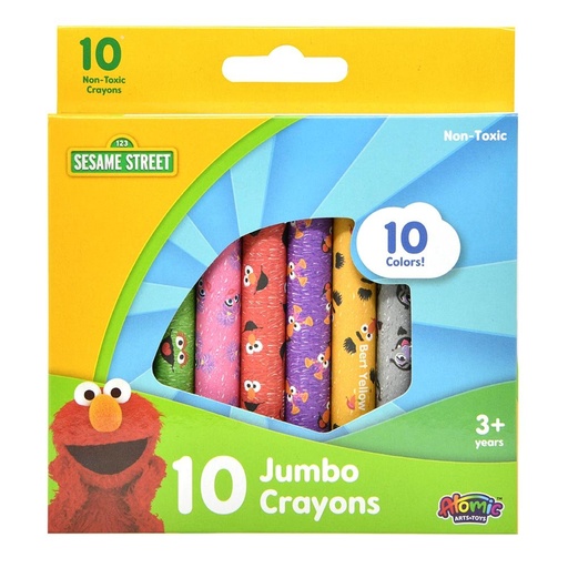 [UPCRJ10SS] 2010B* SESAME STREET Jumbo 10pc Crayons