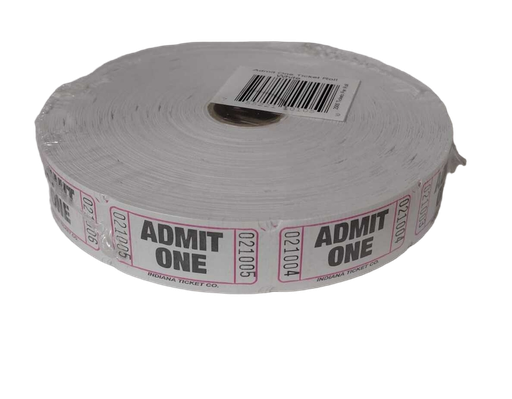 [VS101059] Admission Roll Tickets Single WHITE #85450