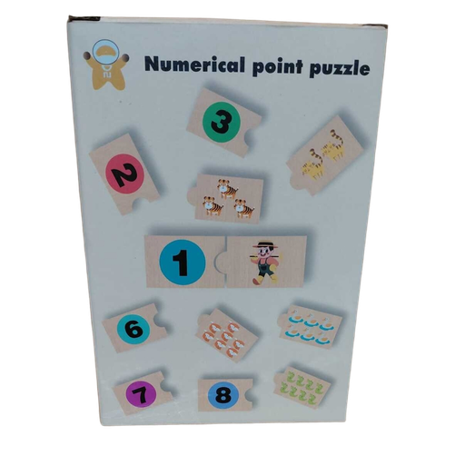 [IMBX162] Wooden Box 10pc Numerical Point Puzzle