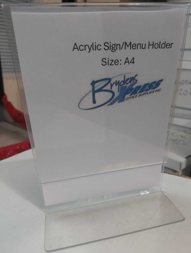 [IMBX144] Acrylic Sign/Menu Holder A4 (210x297mm) 