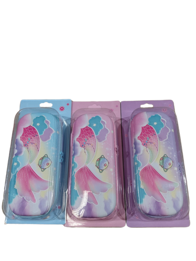 [IMBX152] Pencil Case FISH TAIL Asst. Cols (Molded)
