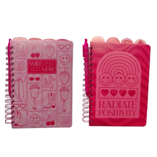 Greatworks Poly 4 Tab Spiral Journal w/Pen (2 Designs) #127-5055